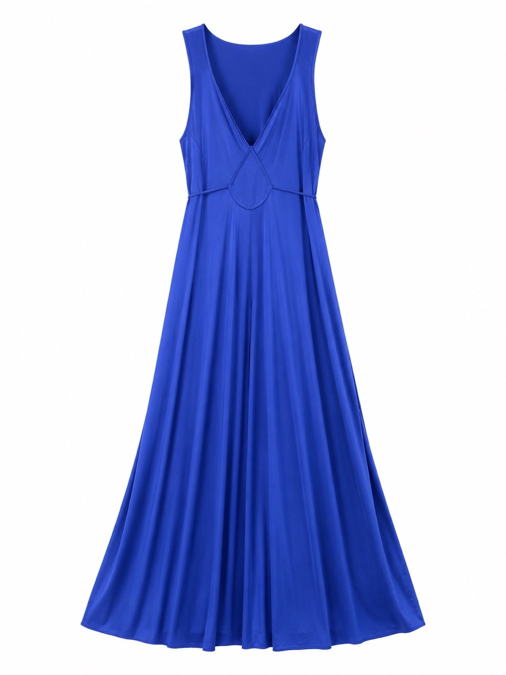 Vintage Vanity Fair Blue Violet Nylon Antron Maxi Dress 70s Glam Small